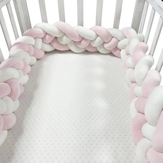 Tour de Lit Bébé - CozyKnot™ - Rose Blanc - Baby Tala