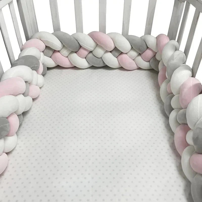 Tour de Lit Bébé - CozyKnot™ - Rose Gris - Baby Tala